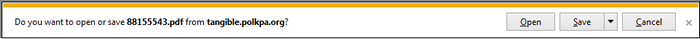 pdf download notice in Internet Explorer
