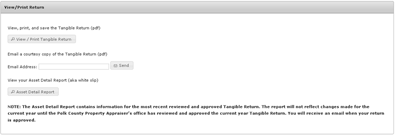 View/Print Return Tab