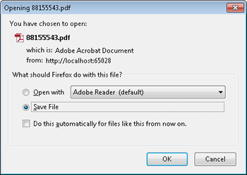PDF download notice in firefox